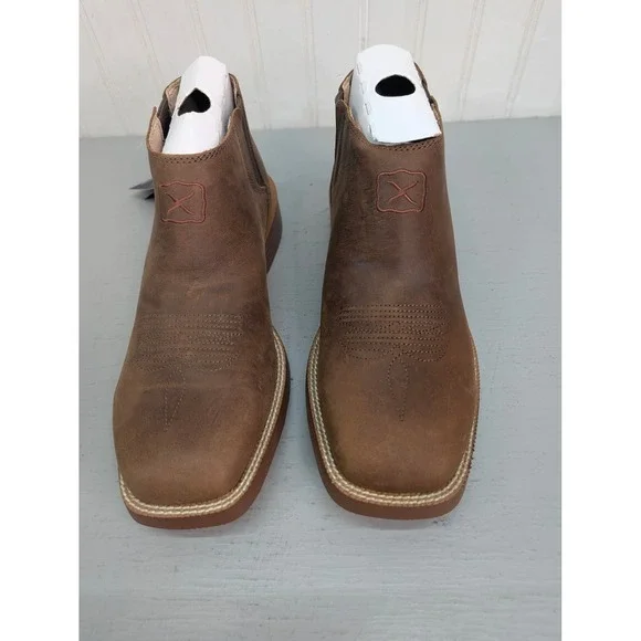 Twisted Tech X Chelsea Boots MXTR008 Rust Brown Size 7D Square Toe 4Western NOB